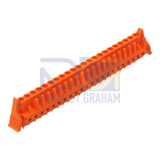 THT female header, straight, Pin spacing 5.08 mm, orange