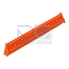 THT female header, straight, Pin spacing 5.08 mm, orange