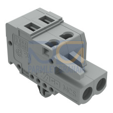 1-conductor female connector, CAGE CLAMP&reg;, 2.5 mm&sup2;, gray