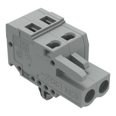 Female Connector, With Snap-In Mounting Foot 8-Pole Gray