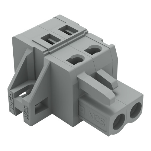 1-conductor female connector, CAGE CLAMP&reg;, 2.5 mm&sup2;, gray