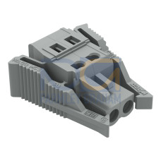 1-conductor female connector, CAGE CLAMP&reg;, 2.5 mm&sup2;, gray