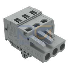 1-conductor female connector, CAGE CLAMP&reg;, 2.5 mm&sup2;, gray