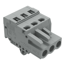 1-conductor female connector, CAGE CLAMP&reg;, 2.5 mm&sup2;, gray