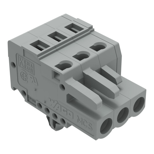 1-conductor female connector, CAGE CLAMP&reg;, 2.5 mm&sup2;, gray