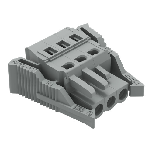 1-conductor female connector, CAGE CLAMP&reg;, 2.5 mm&sup2;, gray