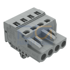 1-conductor female connector, CAGE CLAMP&reg;, 2.5 mm&sup2;, gray