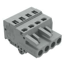 1-conductor female connector, CAGE CLAMP&reg;, 2.5 mm&sup2;, gray