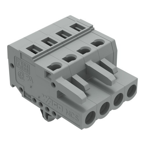 1-conductor female connector, CAGE CLAMP&reg;, 2.5 mm&sup2;, gray