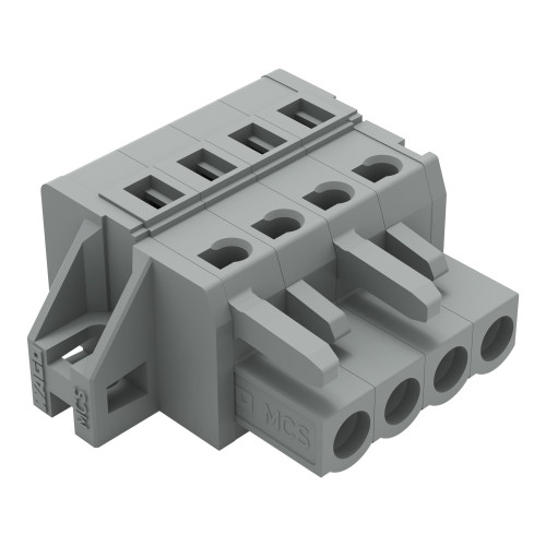 1-conductor female connector, CAGE CLAMP&reg;, 2.5 mm&sup2;, gray