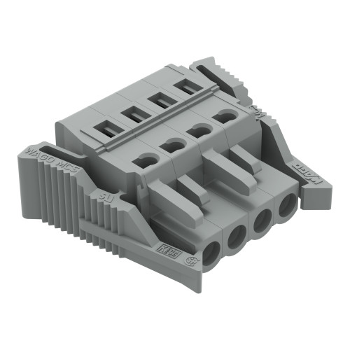 1-conductor female connector, CAGE CLAMP&reg;, 2.5 mm&sup2;, gray