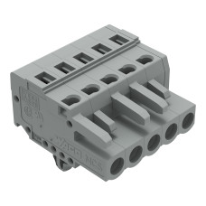 1-conductor female connector, CAGE CLAMP&reg;, 2.5 mm&sup2;, gray
