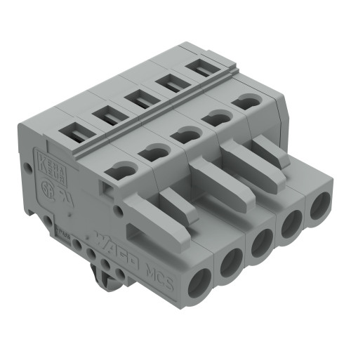 1-conductor female connector, CAGE CLAMP&reg;, 2.5 mm&sup2;, gray