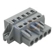 1-conductor female connector, CAGE CLAMP&reg;, 2.5 mm&sup2;, gray