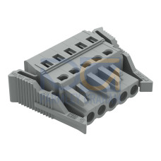 1-conductor female connector, CAGE CLAMP&reg;, 2.5 mm&sup2;, gray