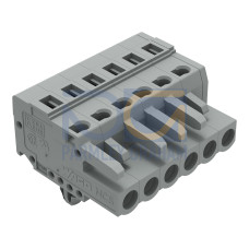 1-conductor female connector, CAGE CLAMP&reg;, 2.5 mm&sup2;, gray