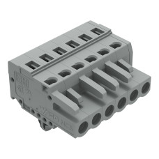 1-conductor female connector, CAGE CLAMP&reg;, 2.5 mm&sup2;, gray