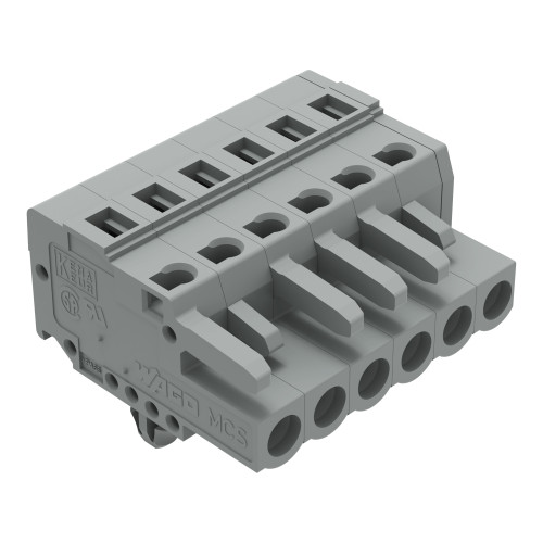 1-conductor female connector, CAGE CLAMP&reg;, 2.5 mm&sup2;, gray
