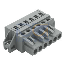 1-conductor female connector, CAGE CLAMP&reg;, 2.5 mm&sup2;, gray