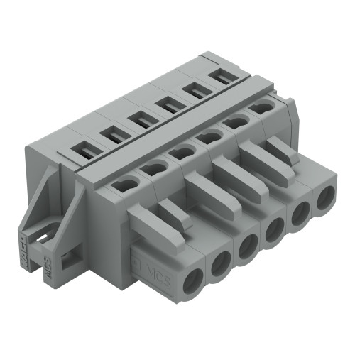 1-conductor female connector, CAGE CLAMP&reg;, 2.5 mm&sup2;, gray