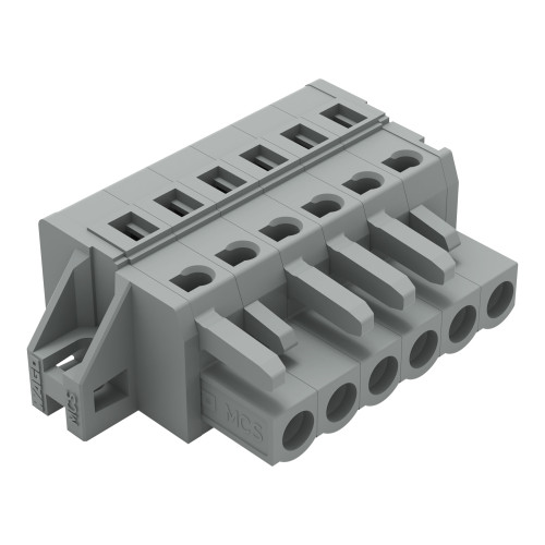 1-conductor female connector, CAGE CLAMP&reg;, 2.5 mm&sup2;, gray