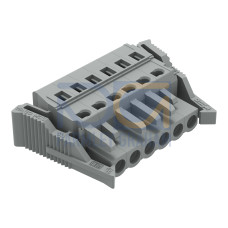 1-conductor female connector, CAGE CLAMP&reg;, 2.5 mm&sup2;, gray