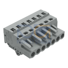1-conductor female connector, CAGE CLAMP&reg;, 2.5 mm&sup2;, gray
