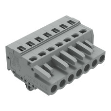 1-conductor female connector, CAGE CLAMP&reg;, 2.5 mm&sup2;, gray