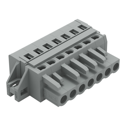 1-conductor female connector, CAGE CLAMP&reg;, 2.5 mm&sup2;, gray