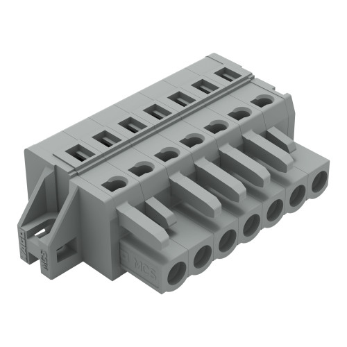 1-conductor female connector, CAGE CLAMP&reg;, 2.5 mm&sup2;, gray