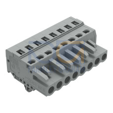 1-conductor female connector, CAGE CLAMP&reg;, 2.5 mm&sup2;, gray