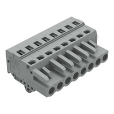 1-conductor female connector, CAGE CLAMP&reg;, 2.5 mm&sup2;, gray