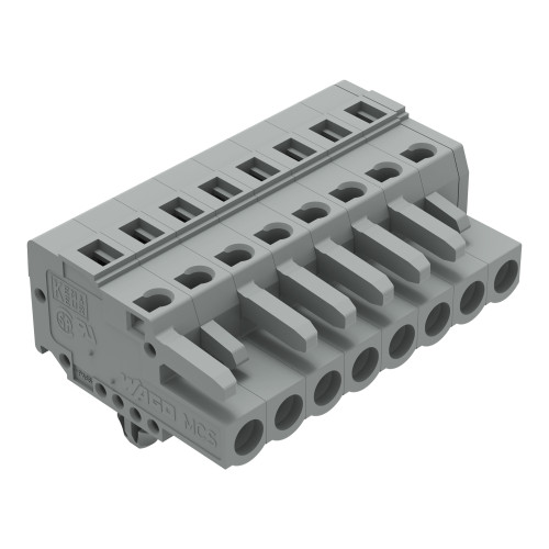 1-conductor female connector, CAGE CLAMP&reg;, 2.5 mm&sup2;, gray