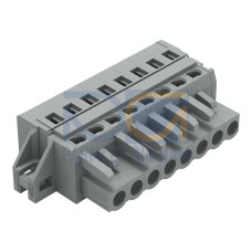 1-conductor female connector, CAGE CLAMP&reg;, 2.5 mm&sup2;, gray