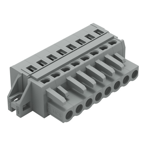 1-conductor female connector, CAGE CLAMP&reg;, 2.5 mm&sup2;, gray