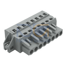 1-conductor female connector, CAGE CLAMP&reg;, 2.5 mm&sup2;, gray