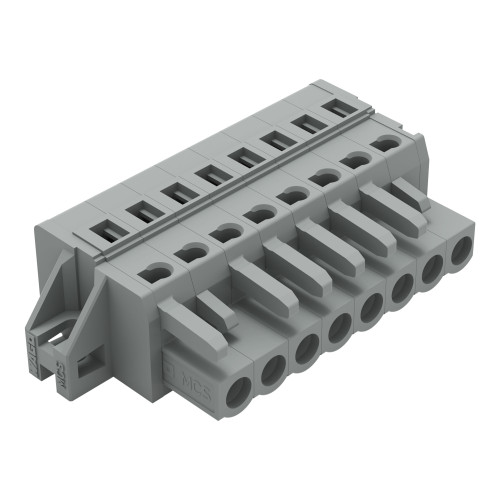 1-conductor female connector, CAGE CLAMP&reg;, 2.5 mm&sup2;, gray