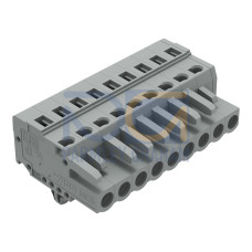 1-conductor female connector, CAGE CLAMP&reg;, 2.5 mm&sup2;, gray