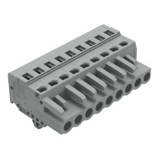 1-conductor female connector, CAGE CLAMP&reg;, 2.5 mm&sup2;, gray