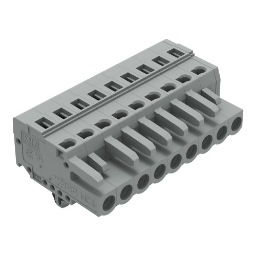 1-conductor female connector, CAGE CLAMP&reg;, 2.5 mm&sup2;, gray