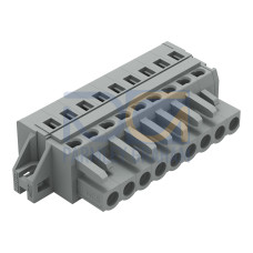 1-conductor female connector, CAGE CLAMP&reg;, 2.5 mm&sup2;, gray