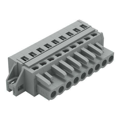 1-conductor female connector, CAGE CLAMP&reg;, 2.5 mm&sup2;, gray
