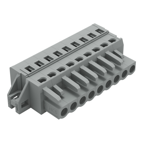 1-conductor female connector, CAGE CLAMP&reg;, 2.5 mm&sup2;, gray