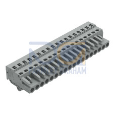 1-conductor female connector, CAGE CLAMP&reg;, 2.5 mm&sup2;, gray