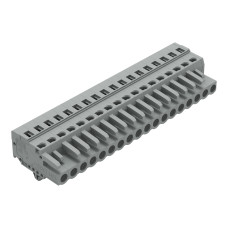 1-conductor female connector, CAGE CLAMP&reg;, 2.5 mm&sup2;, gray