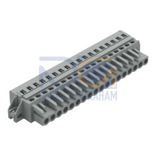 1-conductor female connector, CAGE CLAMP&reg;, 2.5 mm&sup2;, gray