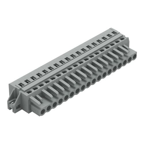 1-conductor female connector, CAGE CLAMP&reg;, 2.5 mm&sup2;, gray