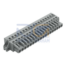 1-conductor female connector, CAGE CLAMP&reg;, 2.5 mm&sup2;, gray