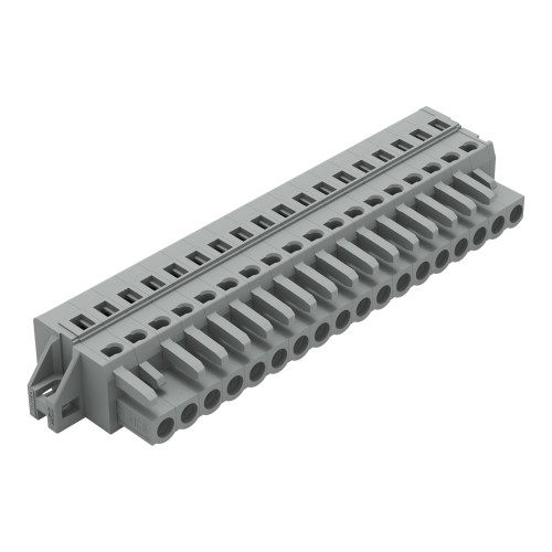 1-conductor female connector, CAGE CLAMP&reg;, 2.5 mm&sup2;, gray