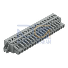 1-conductor female connector, CAGE CLAMP&reg;, 2.5 mm&sup2;, gray